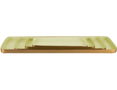 Plateau en métal Festive 41 x 16 cm (Vert sauge)