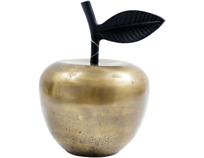 Pomme à poser dorée (13 x 17,5 cm)