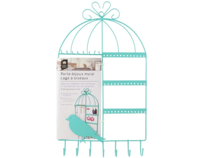 Porte bijoux cage à oiseaux Home sweet home (Vert)