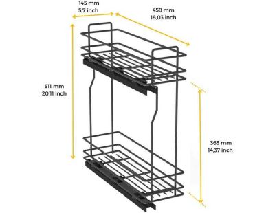 Porte-bouteilles latéral extractible TitaneMax