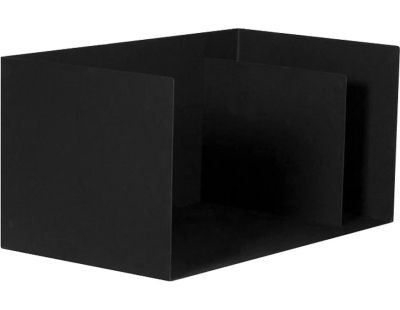 Porte-bûches compact en acier noir 70 cm Bytom