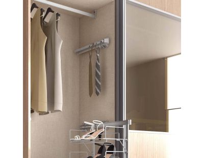 Porte-cravates latéral extractible pour armoire