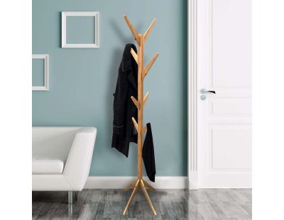 Porte-manteaux arbre 178 cm (Bambou naturel)