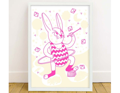 Poster phosphorescent 30 x 40 cm (Bunny)