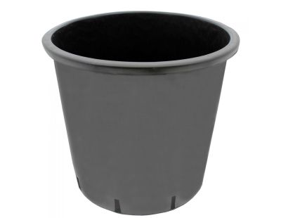 Pot de plantation rond de 25 litres noir 33 x 33 cm (Lot de 4)