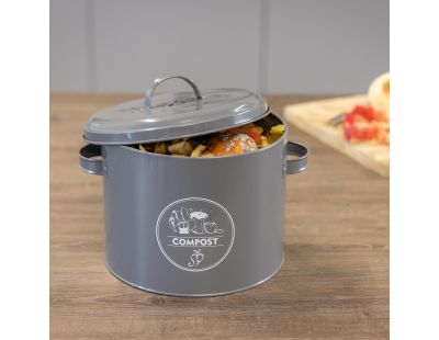 Poubelle de cuisine à compost ronde 6 litres