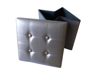 Pouf pliable PVC (Bronze)