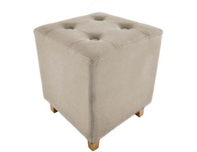 Pouf carré en lin Hippolyte (Beige)