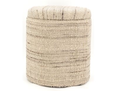 Pouf / coffre bouclette en laine