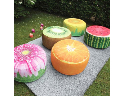 Pouf extérieur avec imprimé déco (Gerbera)