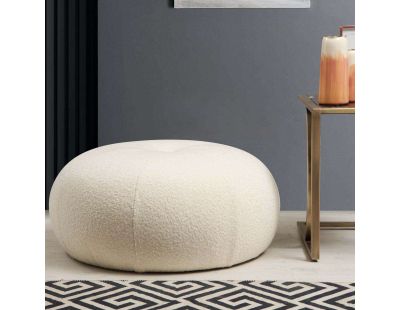 Pouf rond intérieur bouclette Tina