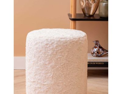 Pouf en tissu Tierno (Blanc)