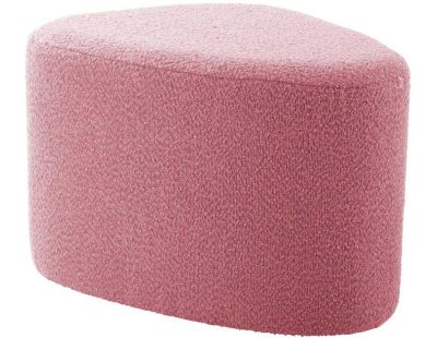 Pouf en tissu bouclette Ada Organic Large (Rose pâle)