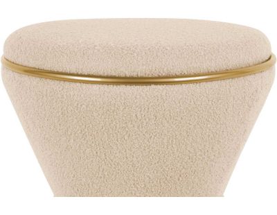 Pouf en tissu teddy Gustar (Marron sable)