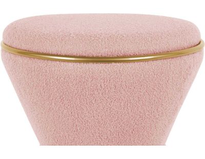 Pouf en tissu teddy Gustar (Rose pâle)