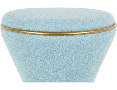 Pouf en tissu teddy Gustar (Bleu)