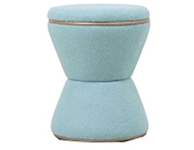 Pouf en tissu teddy Gustar (Bleu)