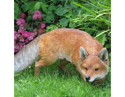 Renard rôdeur en résine 37 cm