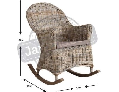 Rocking chair en poelet gris Kresek