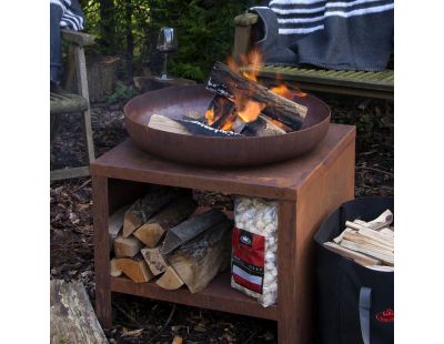 Sac à bûche en tissu Flames