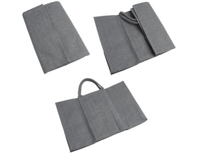 Sac à bûches en jute (Gris)