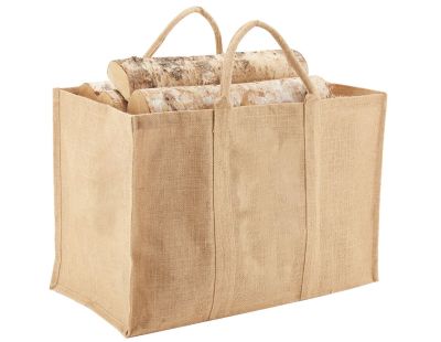 Sac à bûches en jute (Naturel)