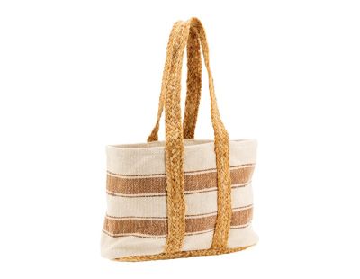 Sac en coton et jute rayure