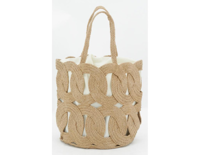 Sac en jute ajouré doublé coton