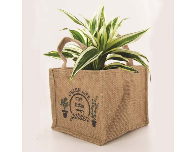 Sac à plantation en jute plastifiée My Little Market (14 cm)