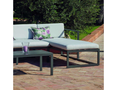 Salon de jardin détente en aluminium Chenit (Anthracite)