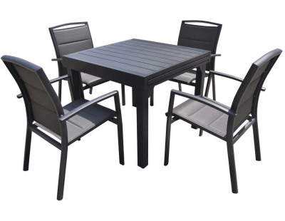 Salon de jardin moderne 4 personnes Modulo (Full aluminium)