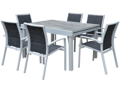 Salon de jardin moderne 6 personnes Modulo (Wood)