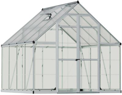 Serre de jardin en aluminium argent et polycarbonate Balance (6m²)