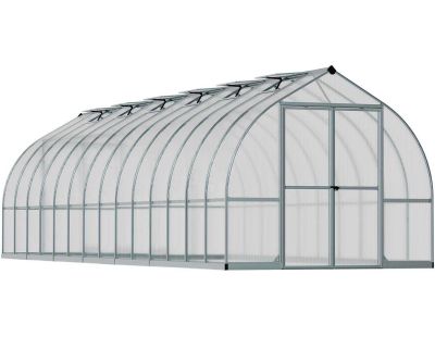 Serre de jardin en aluminium argent et polycarbonate Bella (20.6m²)