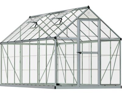 Serre de jardin en aluminium argent et polycarbonate Harmony (7.9m²)