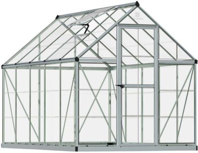 Serre de jardin en aluminium argent et polycarbonate Harmony (5.7m²)