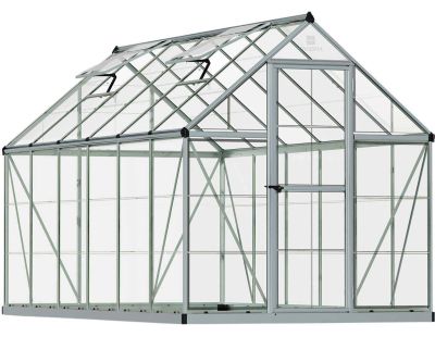 Serre de jardin en aluminium argent et polycarbonate Harmony (6.8m²)