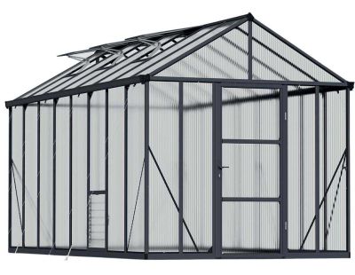 Serre de jardin en aluminium gris et polycarbonate Glory (12.2m²)