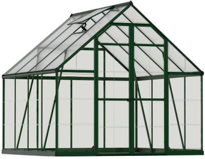 Serre de jardin en aluminium vert et polycarbonate Balance (6m²)