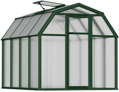 Serre de jardin en aluminium vert et polycarbonate Eco Grow (5.4m²)