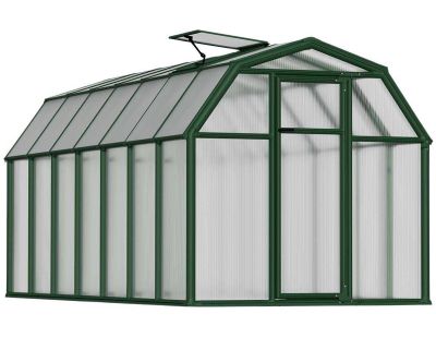 Serre de jardin en aluminium vert et polycarbonate Eco Grow (9.2m²)