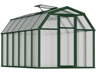 Serre de jardin en aluminium vert et polycarbonate Eco Grow (7.9m²)