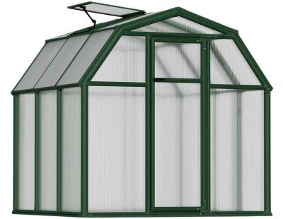 Serre de jardin en aluminium vert et polycarbonate Eco Grow (4.1m²)