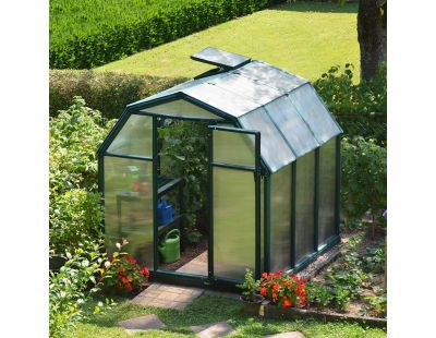 Serre de jardin en aluminium vert et polycarbonate Eco Grow (4.1m²)