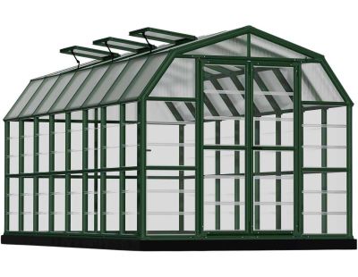 Serre de jardin en aluminium vert et polycarbonate Grand Gardener (13.5m²)