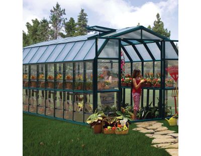 Serre de jardin en aluminium vert et polycarbonate Grand Gardener (16.8m²)