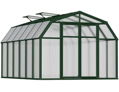 Serre de jardin en aluminium vert et polycarbonate Hobby Gardener (10.4m²)