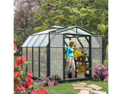 Serre de jardin en aluminium vert et polycarbonate Hobby Gardener (7.1 m²)