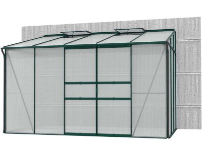 Serre de jardin en polycarbonate 4 mm et aluminium vert emeraude Ida (201. x 324.30 x 220.80 cm)