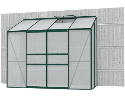 Serre de jardin en polycarbonate 4 mm et aluminium vert emeraude Ida (131. x 255.00 x 222.00 cm)
